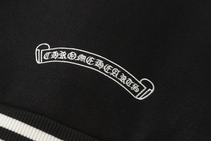 Chrome Hearts Black White Street Style Baseball Coat 0002